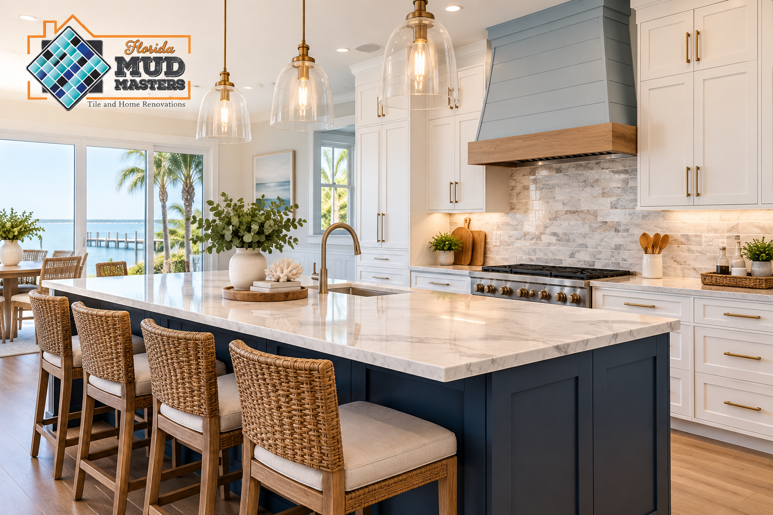 Luxury coastal kitchen remodel in Fernandina Beach FL